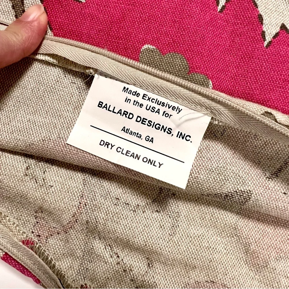 Floral Accent Pillow - Pink and Brown - Picture 3 of 5
